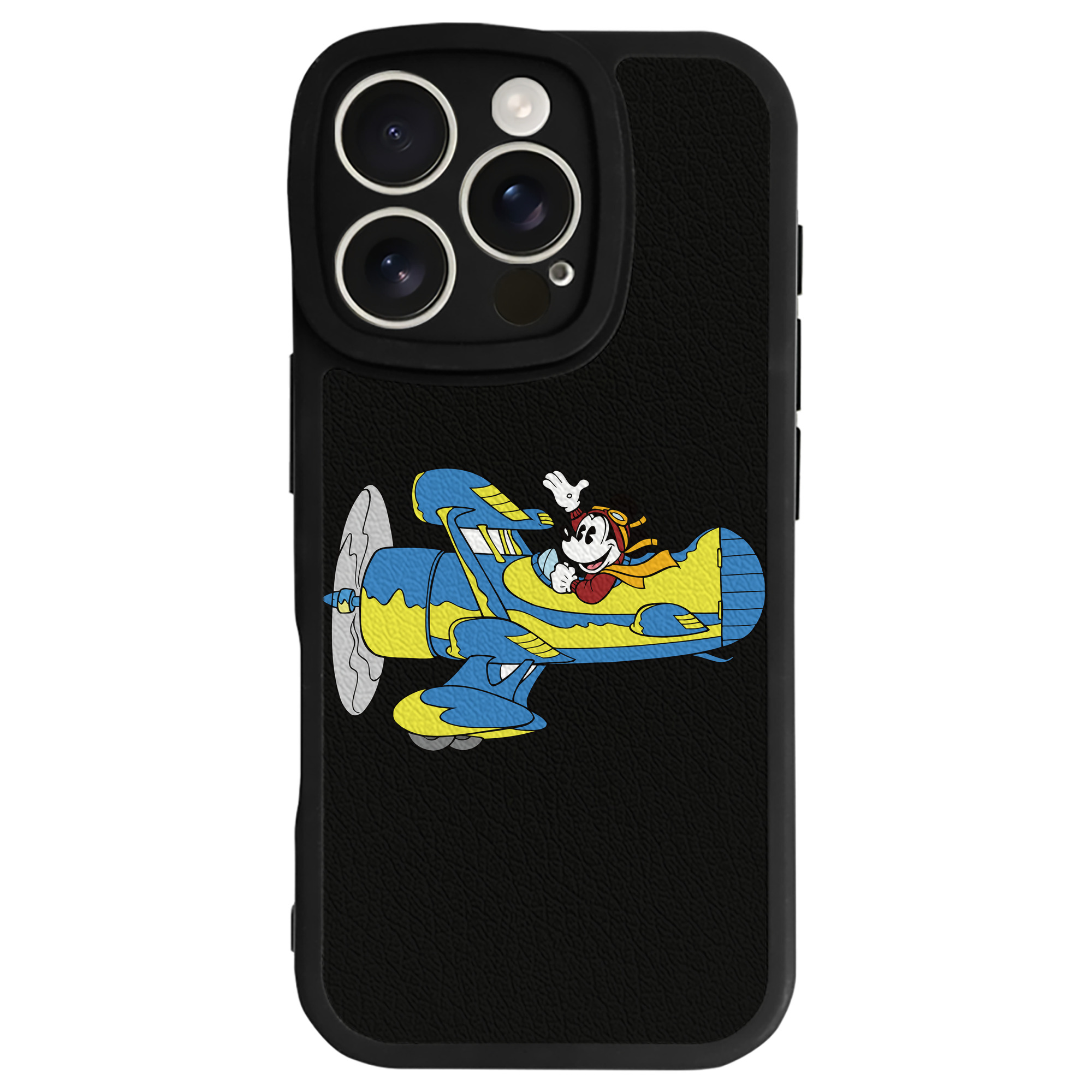 （画像用） ミッキーマウス Mickey Mouse 【iPhone 16シリーズ対応】シリコンスマホケース（レザー調） 材質：シリコン
